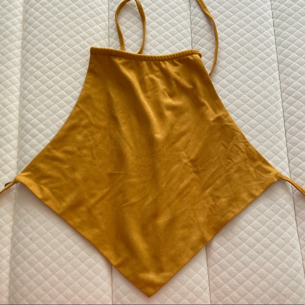 Backless halter top.
